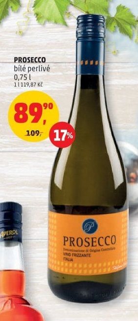 PROSECCO bílé perlivé 0,75 l