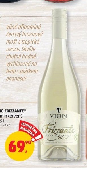 VÍNO FRIZZANTE Tramín červený 0,75 l