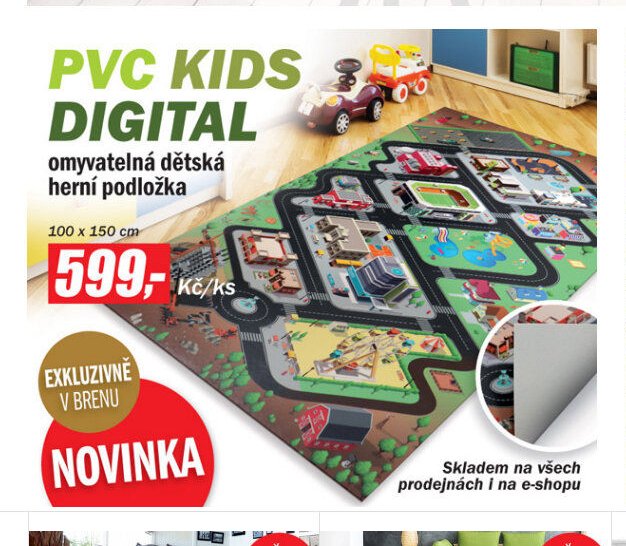 PVC KIDS DIGITAL omyvatelná dětská herní podložka - Breno koberce akcniletaky.com