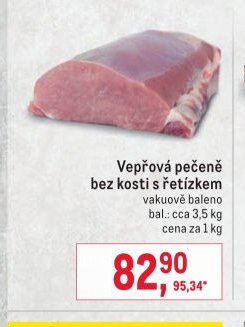 Vepřová pečeně bez kosti s řetízkem