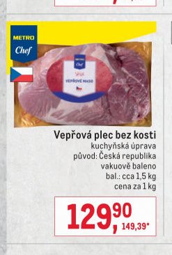 Vepřová plec bez kosti