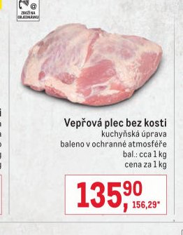 Vepřová plec bez kosti