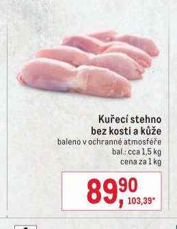 Kuřecí stehno bez kosti a kůže