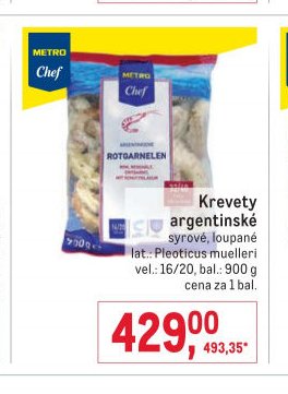 Krevety argentinské syrové, loupané
