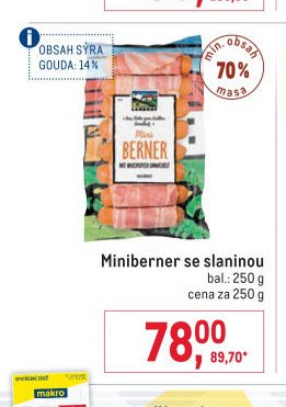 Miniberner se slaninou