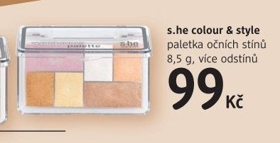 s.he colour & style paletka očních stínů