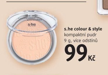 s.he colour & style kompaktní pudr