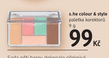 s.he colour & style paletka korektorů