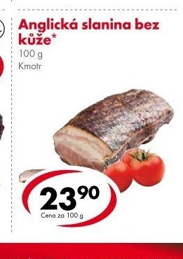 Anglická slanina bez kůže