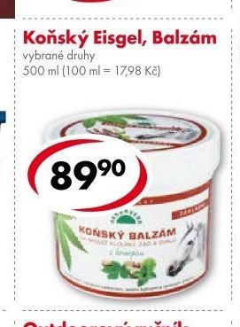 Koňský Eisgel, Balzám