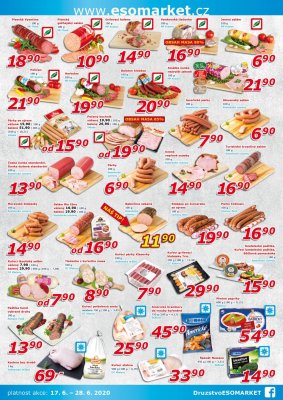 akční leták ESO MARKET 17.6.2020-28.6.2020