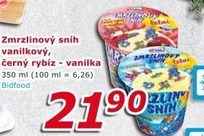 Zmrzlina sníh v kelímku Prima