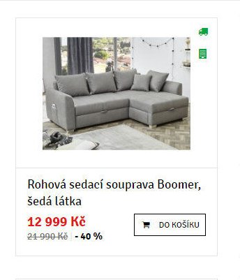 Rohová sedací souprava Boomer, šedá látka - ASKO akcniletaky.com