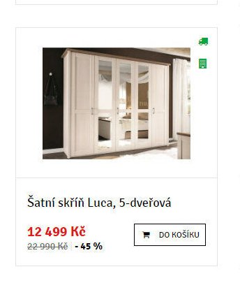 Šatní skříň Luca, 5-dveřová - ASKO akcniletaky.com