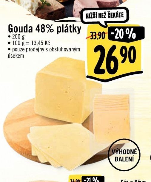 Gouda 48% plátky