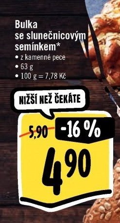 Bulka se slunečnicovým semínkem*