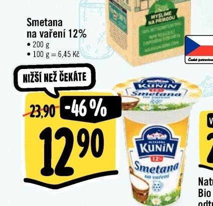 Smetana na vaření 12%