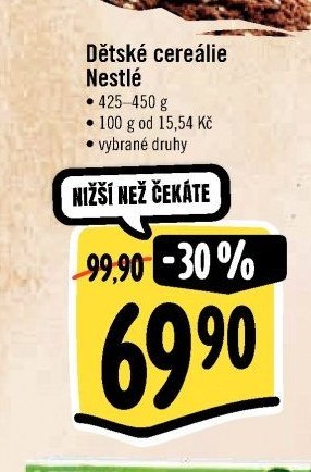 Dětské cereálie Nestlé