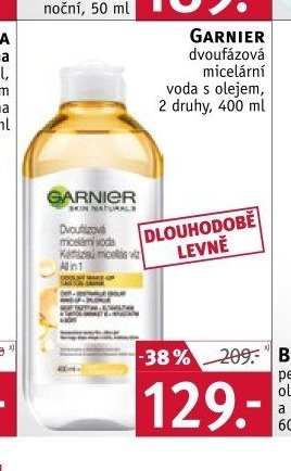 Garnier dvoufázová micelární voda s olejem