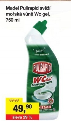 Čistič WC gelový Pulirapid