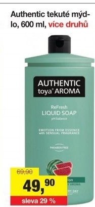 Tekuté mýdlo Authentic toya Aroma - náhradní náplň