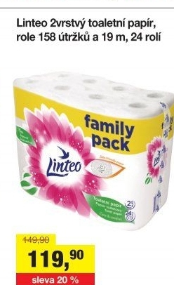 Toaletní papír 2vrstvý Linteo
