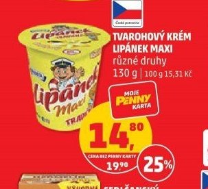 Tvarohový krém Lipánek Maxi