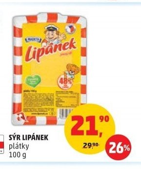 Sýr Lipánek plátky 100 g