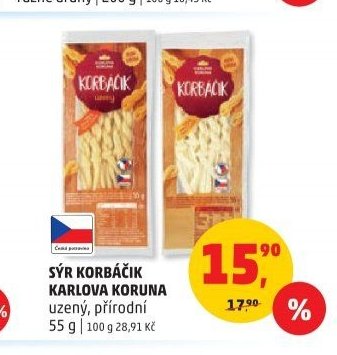 Sýr Korbačík Karlova Koruna 55 g