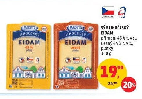 Sýr Jihočeský Eidam 100 g