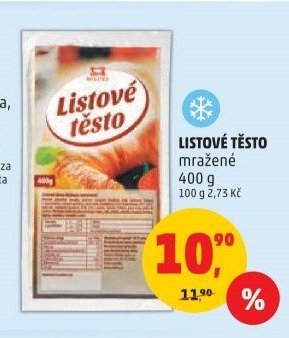 LISTOVÉ TĚSTO mražené