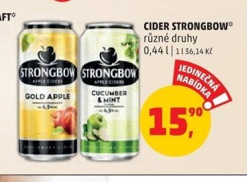 CIDER STRONGBOW* různé druhy 0,44 l