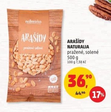 ARAŠÍDY NATURALIA pražené, solené