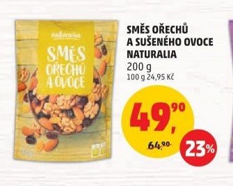 SMĚS OŘECHŮ A SUŠENÉHO OVOCE NATURALIA