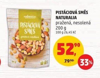 PISTÁCIOVÁ SMĚS NATURALIA pražená, nesolená