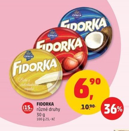 FIDORKA různé druhy