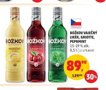 BOŽKOV VAJEČNÝ LIKÉR, GRIOTTE, PEPRMINT