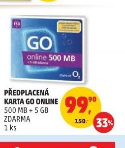 PŘEDPLACENÁ KARTA GO ONLINE