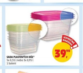 SADA PLASTOVÝCH DÓZ