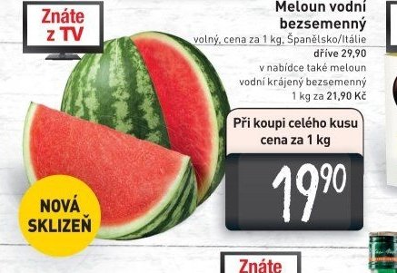 Meloun vodní bezsemenný