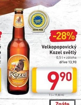 Velkopopovický Kozel světlý