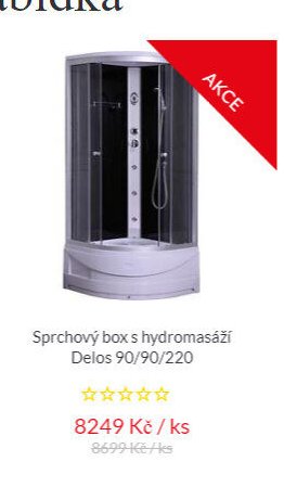Sprchový box s hydromasáží Delos 90/90/220 - bauMax akcniletaky.com