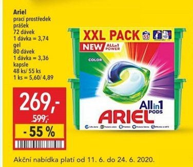 Ariel prací prostředek