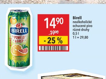 Birell nealkoholické ochucené pivo
