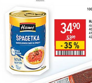 Hamé hotová jídla