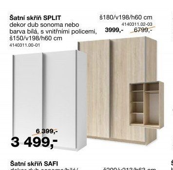Šatní skříň SPLIT