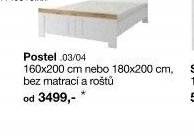 Postel 160x200 cm nebo 180x200 cm