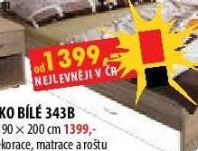 JEDNOLŮŽKO BÍLÉ 343B - IDEA nábytek akcniletaky.com