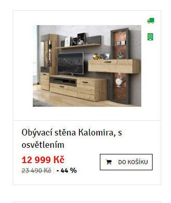 Obývací stěna Kalomira, s osvětlením - ASKO akcniletaky.com