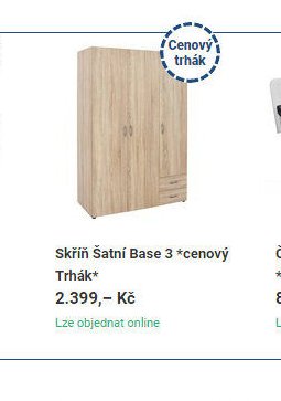 Skříň Šatní Base 3 - Möbelix akcniletaky.com